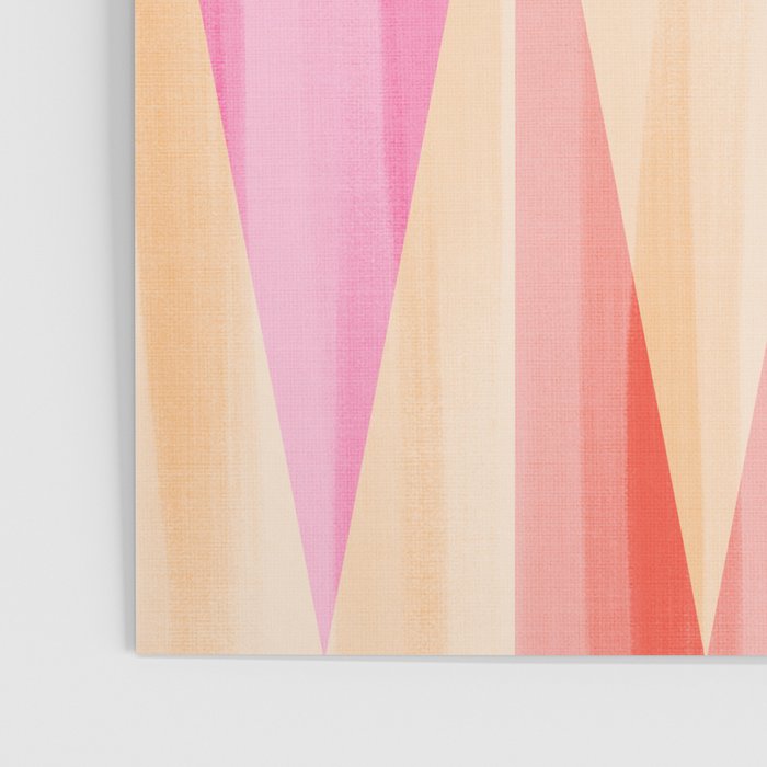 Mid Mod Deco Diamond Pattern 2. Peachy Poster Gallery Image 3
