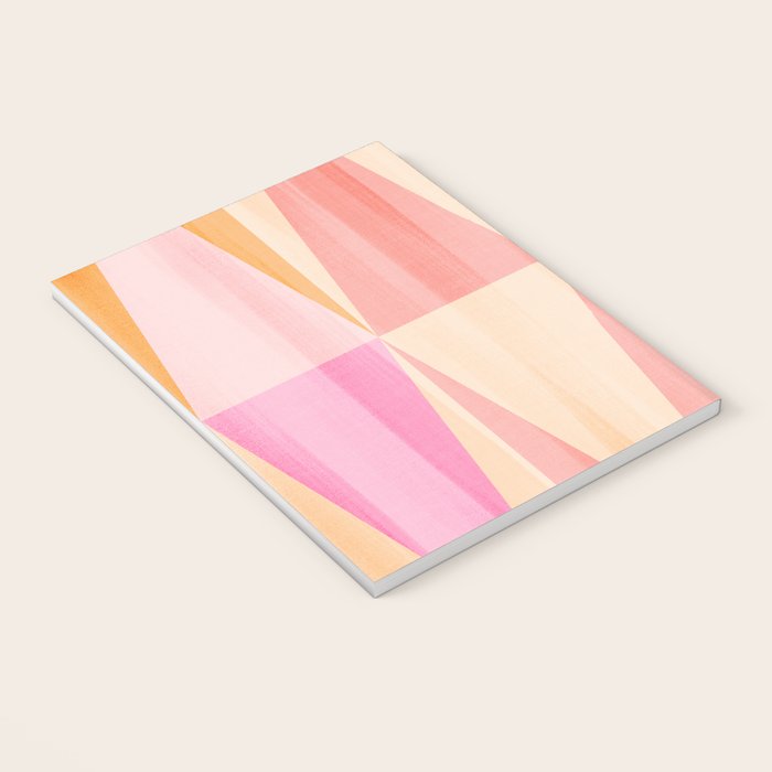 Mid Mod Deco Diamond Pattern 2. Peachy Notebook Gallery Image 3