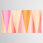 Mid Mod Deco Diamond Pattern 2. Peachy Tablecloth Gallery Image 2
