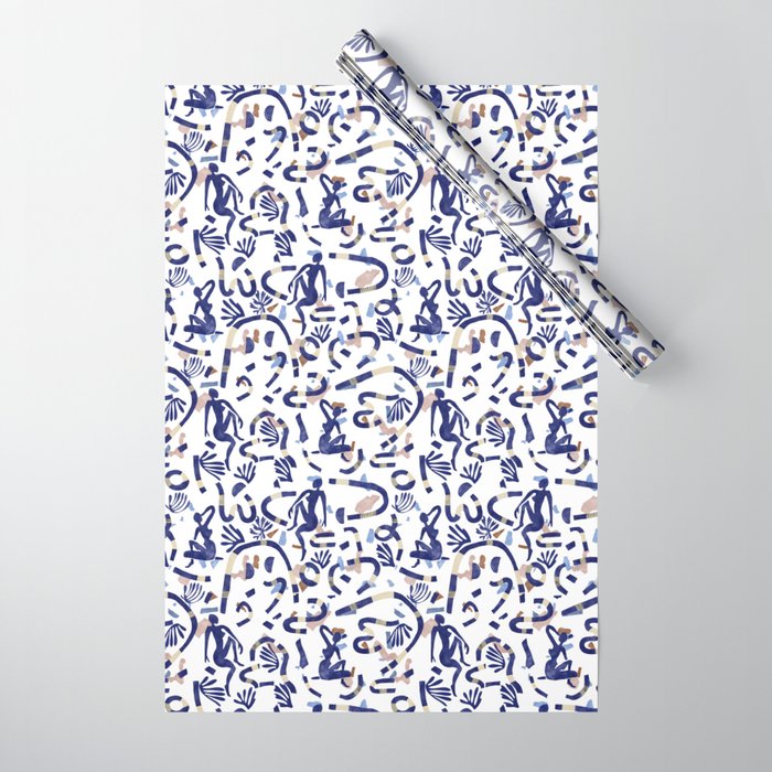 Abstract women between shapes II Wrapping Paper Gallery Image 1