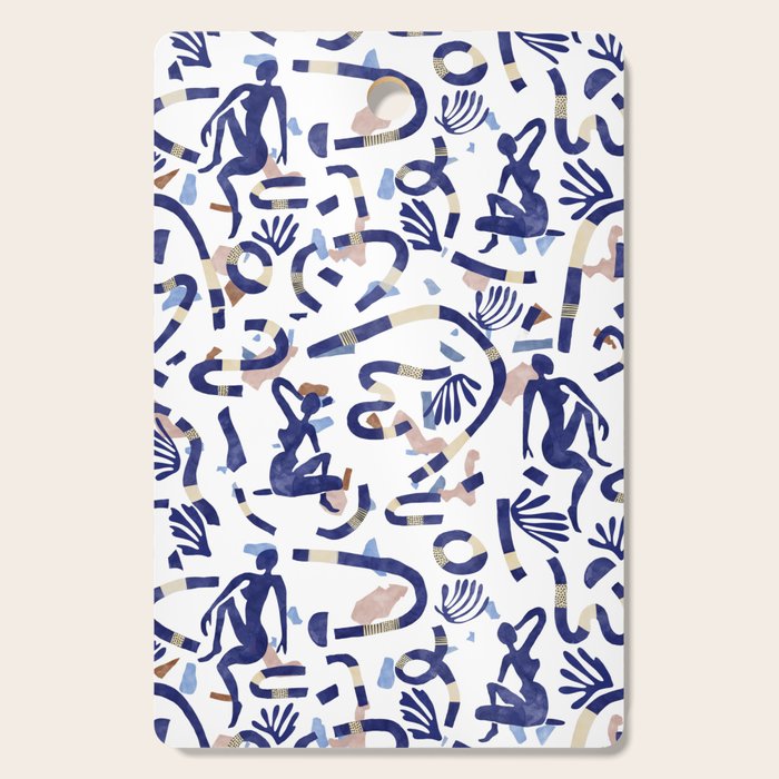 Abstract women between shapes II Cutting Board Gallery Image 1