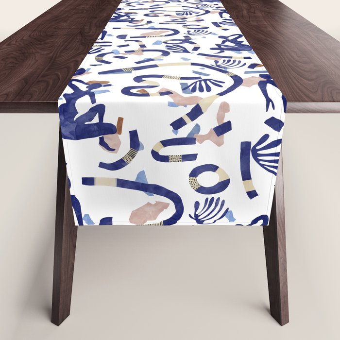 Abstract women between shapes II Table Runner Gallery Image 1