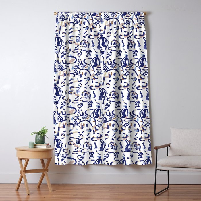 Abstract women between shapes II Window Curtain Gallery Image 5