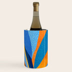 First Light - Orange and Blue Abstract Botanical Wine Chiller Gallery Image 1
