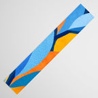 First Light - Orange and Blue Abstract Botanical Table Runner Gallery Image 3