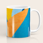 First Light - Orange and Blue Abstract Botanical Coffee Mug Gallery Image 1