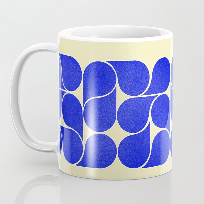 Blue mid-century shapes no8 Coffee Mug Gallery Image 3