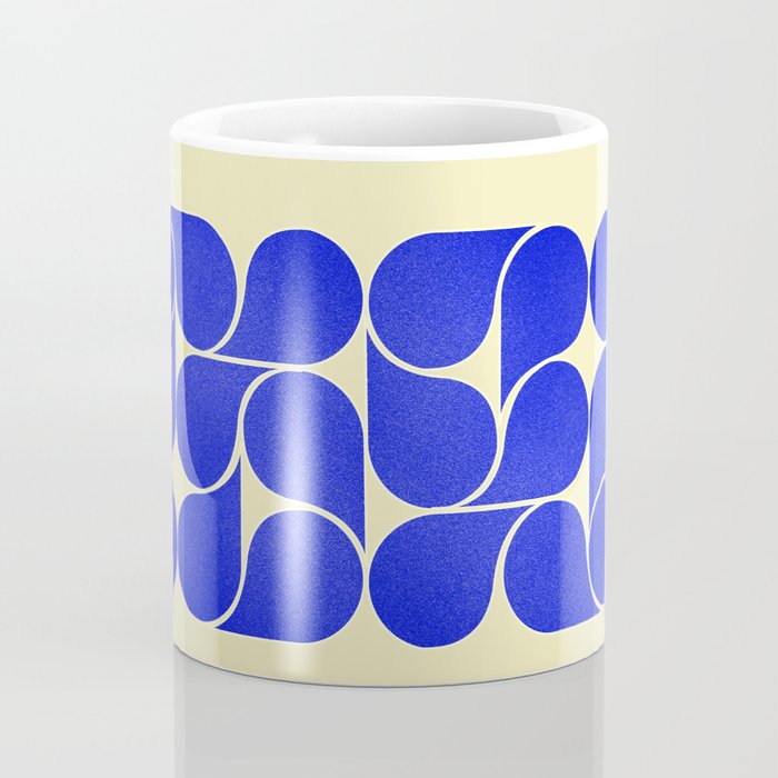 Blue mid-century shapes no8 Coffee Mug Gallery Image 4