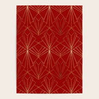Crimson Red Art Deco Poster Gallery Image 4