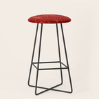 Crimson Red Art Deco Stool Gallery Image 1