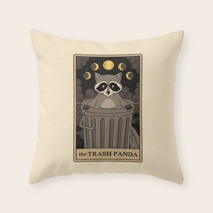 The Trash Panda Throw Pillow Gallery Image 1