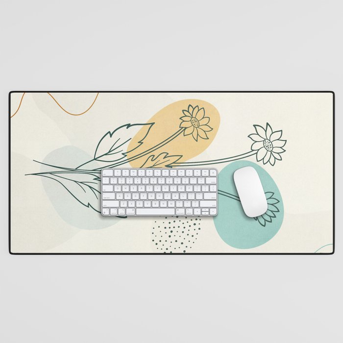 Little Line Flowers Desk Mat Gallery Image 1