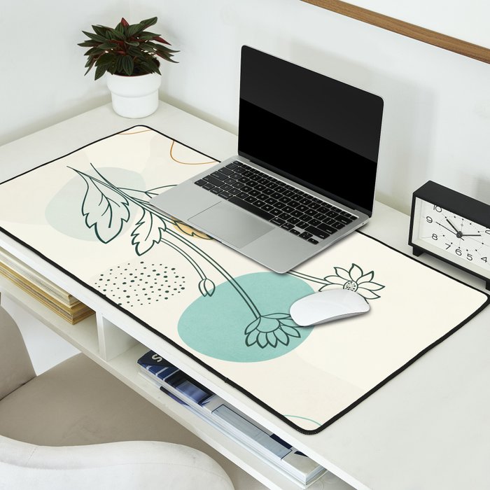 Little Line Flowers Desk Mat Gallery Image 2