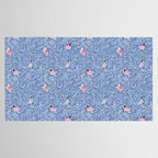 Mallard Duck Tales Chinoiserie Blue Tablecloth Gallery Image 2