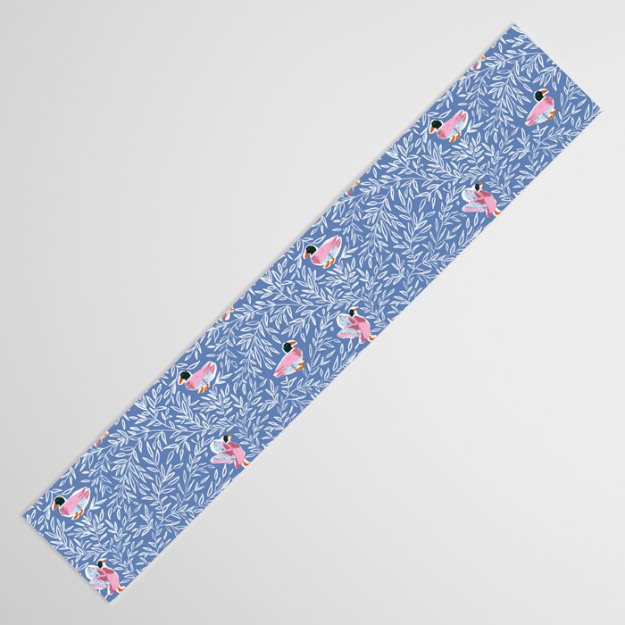 Mallard Duck Tales Chinoiserie Blue Table Runner Gallery Image 3