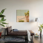 Tropicale Lounge - Retro Palm Springs Photography, Midcentury  Wood Wall Art Gallery Image 2