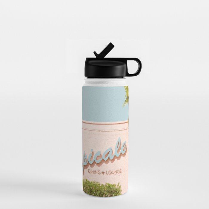 Tropicale Lounge - Retro Palm Springs Photography, Midcentury  Water Bottle Gallery Image 1