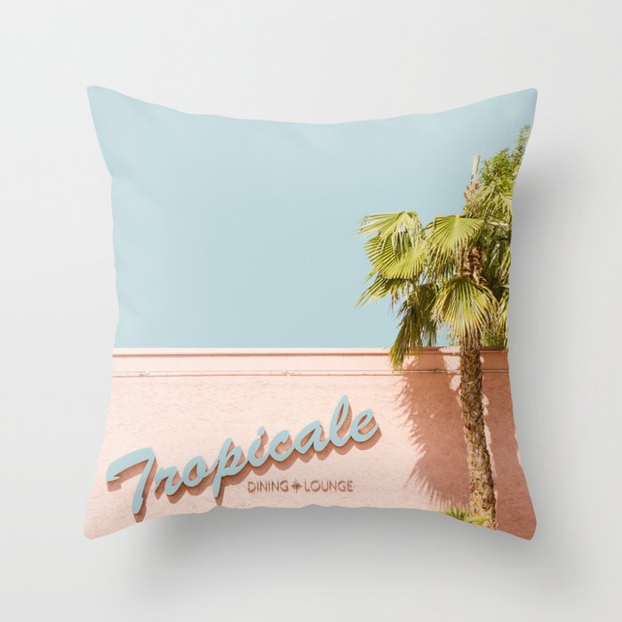 Tropicale Lounge - Retro Palm Springs Photography, Midcentury  Throw Pillow Gallery Image 6