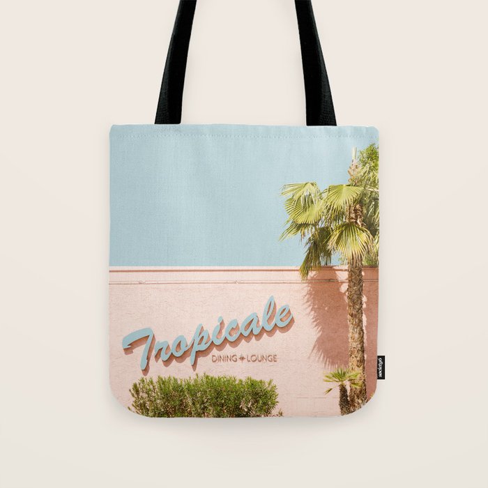 Tropicale Lounge - Retro Palm Springs Photography, Midcentury  Tote Bag Gallery Image 1
