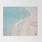 Beach Summer Seaside - Aerial Beach photography by Ingrid Beddoes Throw Blanket Gallery Image 2