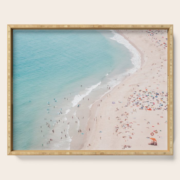 Beach Summer Seaside - Aerial Beach photography by Ingrid Beddoes Serving Tray Gallery Image 1