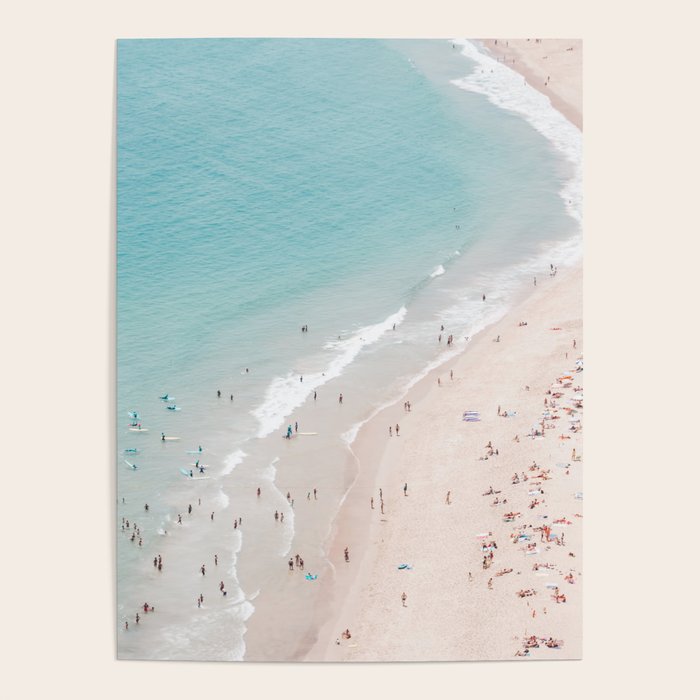Beach Summer Seaside - Aerial Beach photography by Ingrid Beddoes Poster Gallery Image 1