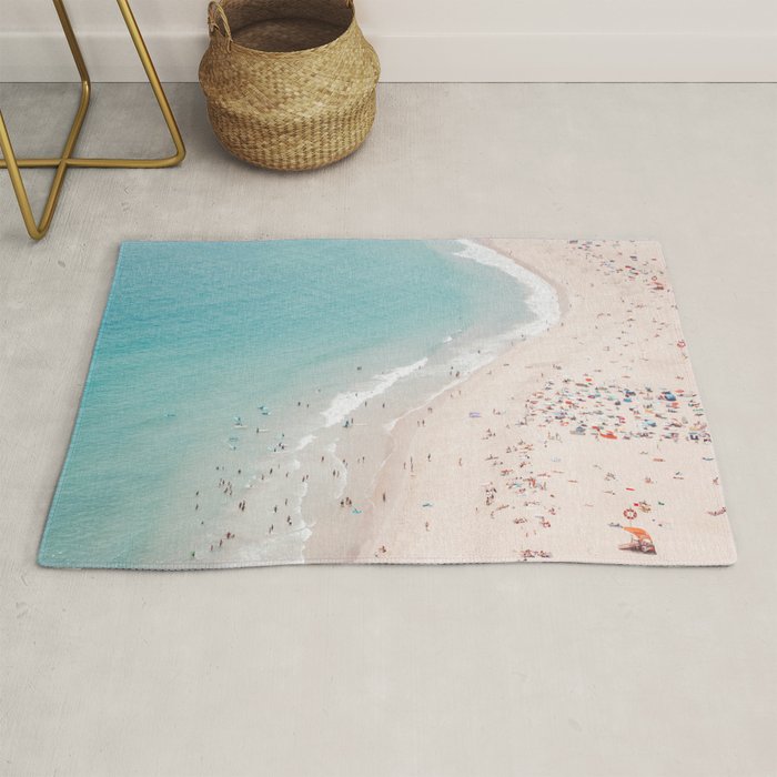 Beach Summer Seaside - Aerial Beach photography by Ingrid Beddoes Rug Gallery Image 1