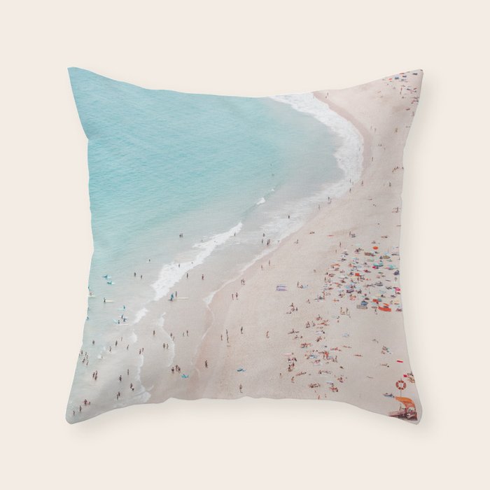 Beach Summer Seaside - Aerial Beach photography by Ingrid Beddoes Throw Pillow Gallery Image 6