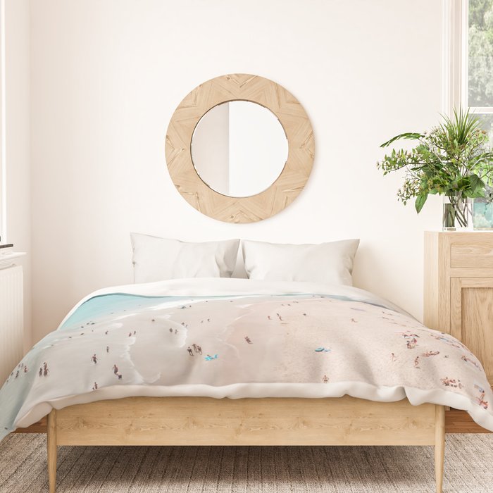 Beach Summer Seaside - Aerial Beach photography by Ingrid Beddoes Duvet Cover Gallery Image 3