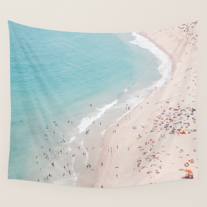 Beach Summer Seaside - Aerial Beach photography by Ingrid Beddoes Wall Tapestry Gallery Image 4