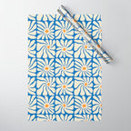 Vintage daisy flower art pattern Wrapping Paper Gallery Image 1