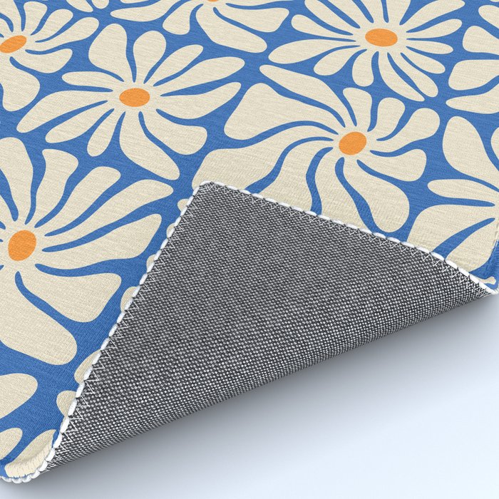Vintage daisy flower art pattern Rug Gallery Image 4