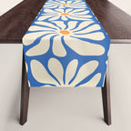 Vintage daisy flower art pattern Table Runner Gallery Image 1