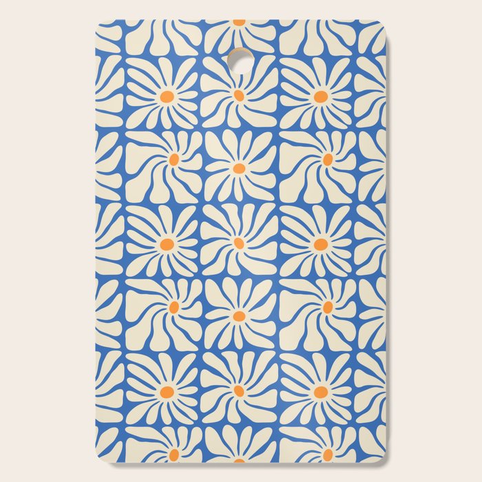 Vintage daisy flower art pattern Cutting Board Gallery Image 1