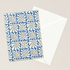 Vintage daisy flower art pattern Stationery Card Gallery Image 2