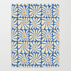 Vintage daisy flower art pattern Poster Gallery Image 4