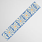 Vintage daisy flower art pattern Table Runner Gallery Image 3