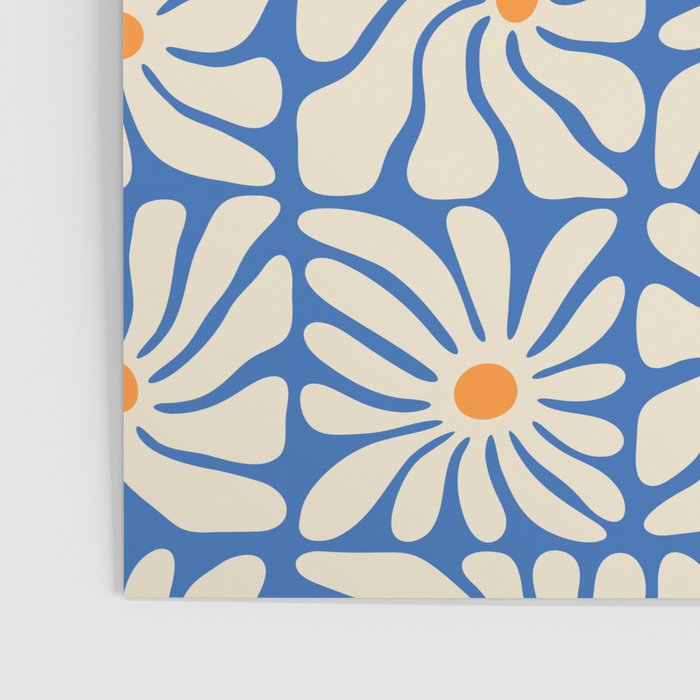 Vintage daisy flower art pattern Poster Gallery Image 3