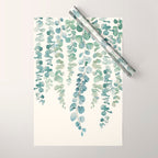 Watercolor Eucalyptus Leaves Wrapping Paper Gallery Image 1