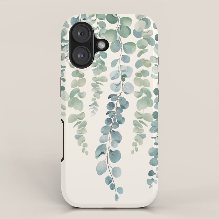 Watercolor Eucalyptus Leaves iPhone Case Gallery Image 1