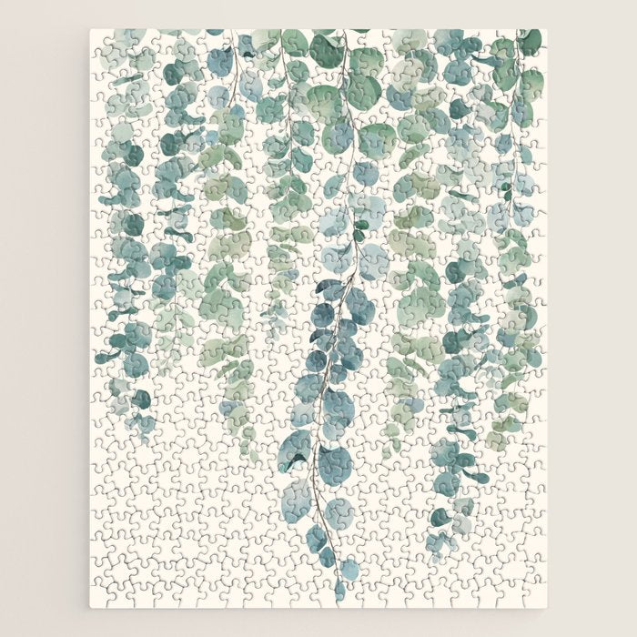 Watercolor Eucalyptus Leaves Jigsaw Puzzle