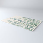 Watercolor Eucalyptus Leaves Rug Gallery Image 3