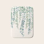 Watercolor Eucalyptus Leaves Bath Mat Gallery Image 1