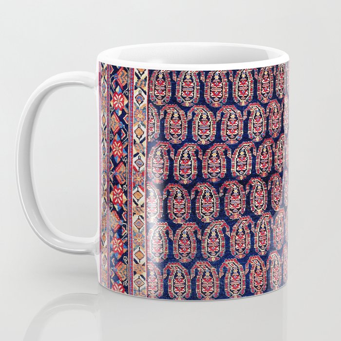 Afshar Persian Kerman  Antique Rug Print Coffee Mug Gallery Image 3
