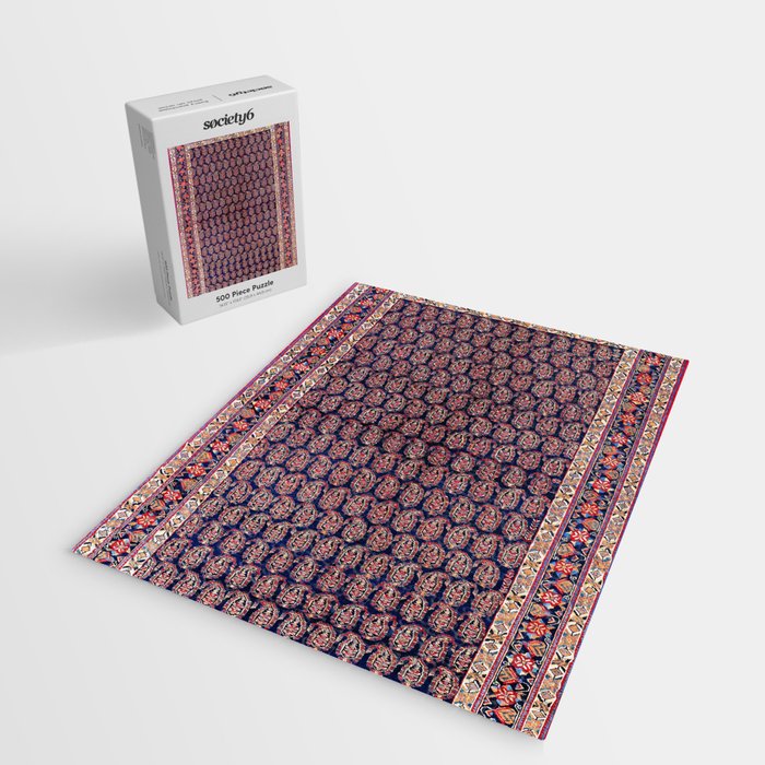 Afshar Persian Kerman  Antique Rug Print Jigsaw Puzzle Gallery Image 2