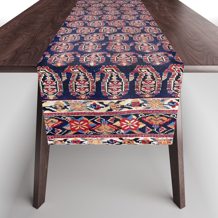 Afshar Persian Kerman  Antique Rug Print Table Runner Gallery Image 1