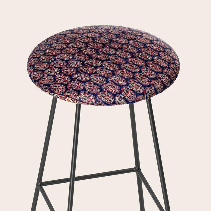 Afshar Persian Kerman  Antique Rug Print Stool Gallery Image 2