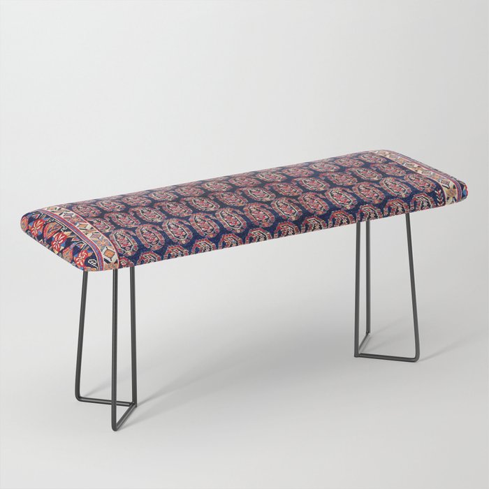 Afshar Persian Kerman  Antique Rug Print Bench Gallery Image 1