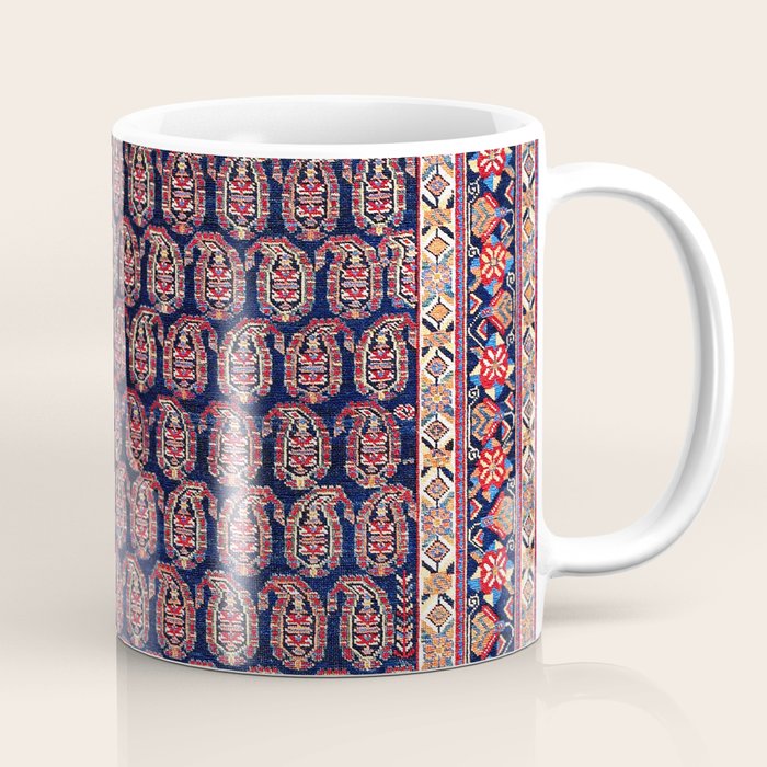 Afshar Persian Kerman  Antique Rug Print Coffee Mug Gallery Image 1