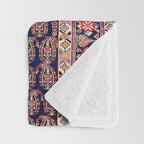 Afshar Persian Kerman  Antique Rug Print Throw Blanket Gallery Image 3
